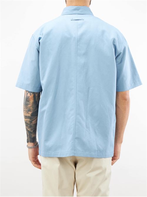 Overshirt in misto cotone e lino relaxed fit Paolo Pecora PAOLO PECORA | Camicia | G08100636634